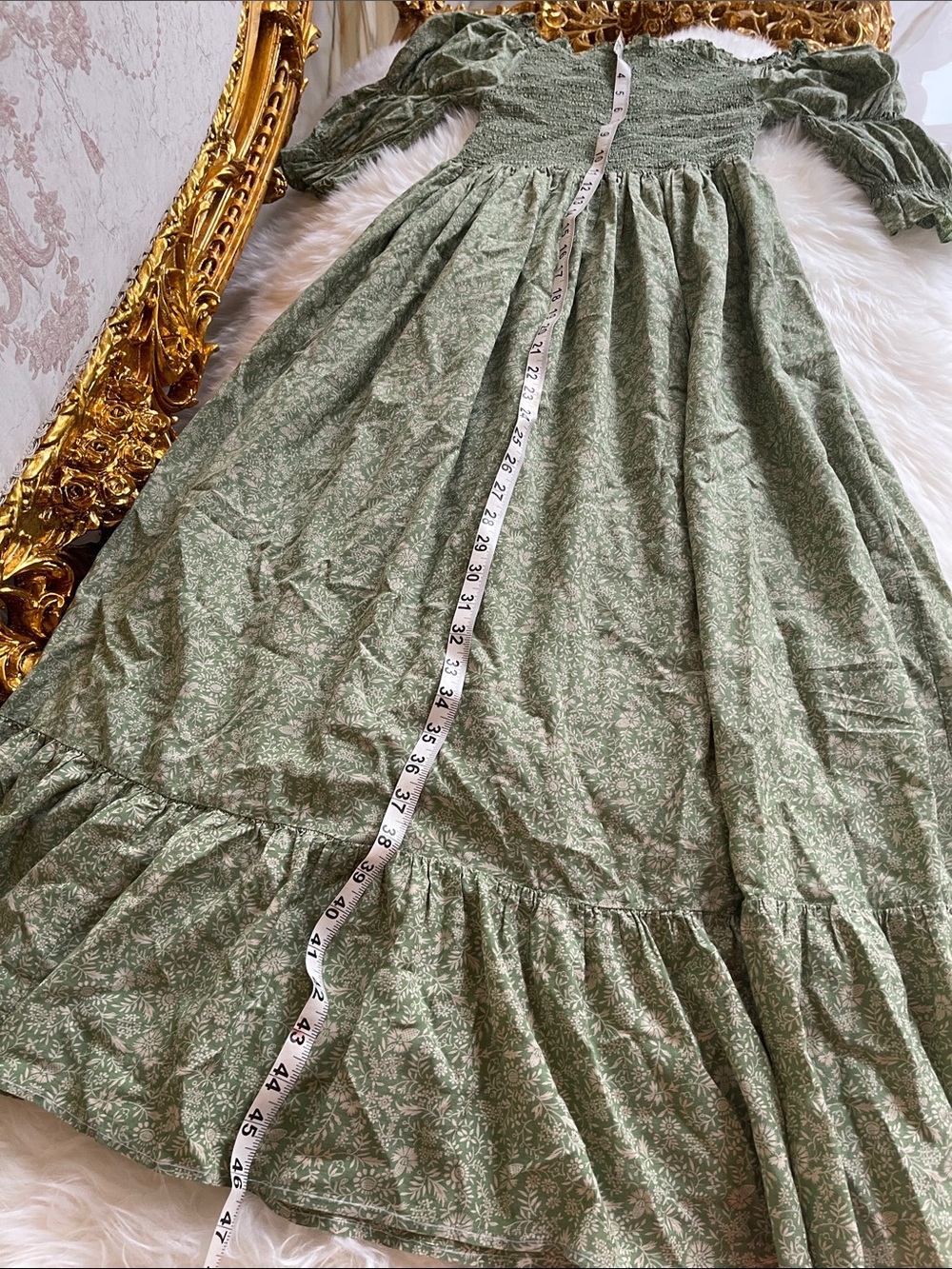 Doen Olive Green Floral Maxi Dress - Picture 4 of 10